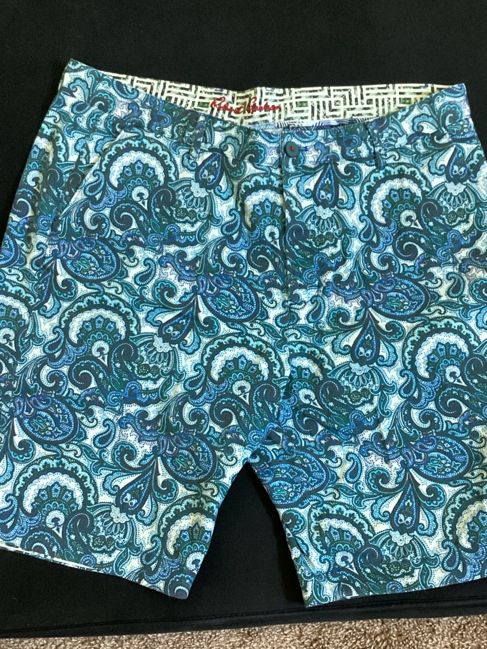 Robert Graham Blue Teal Paisley Shorts